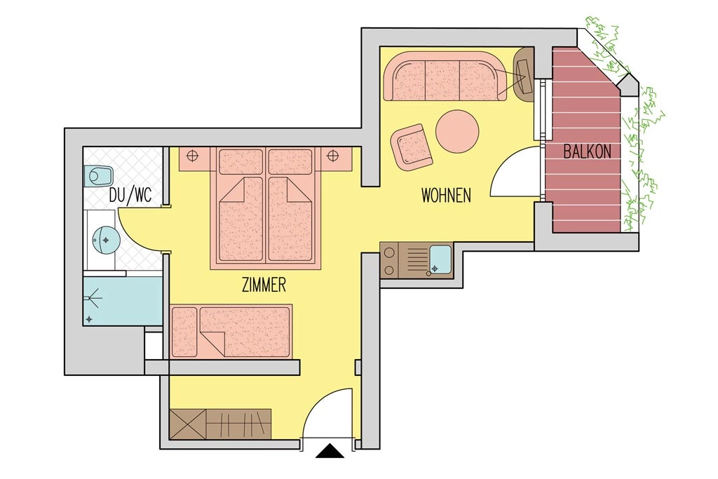 hagerhof chiemsee apartment gaensebluemchen grundriss