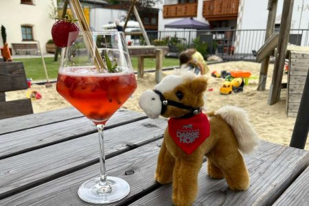 Erdbeerspritzer im Hotel